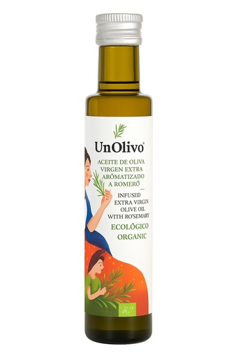 [CONAOVEAJALROM100ML12UD] Condimento AOVE infusionado con ajo, albahaca y romero 100ML (12 UNIDADES)